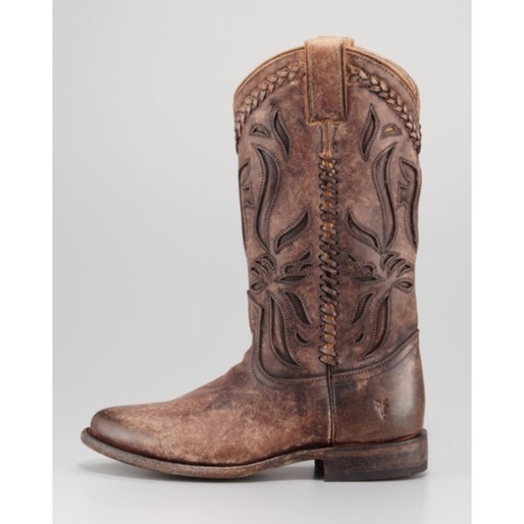 Frye Shoes - *HP* Frye Cognac Wyatt Overlay Antique Boots